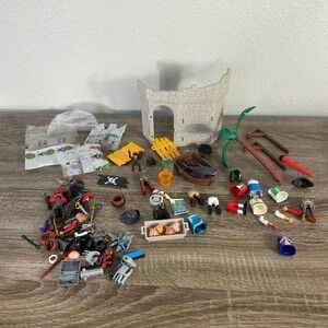 Playmobil 6146 Pirate Fort Knights Castle Wall Figures Shark Boat Mixed Lot